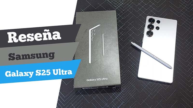 Unboxing of the Samsung Galaxy S25 Ultra with the box, the phone displayed showing the camera layout, and the stylus beside it.