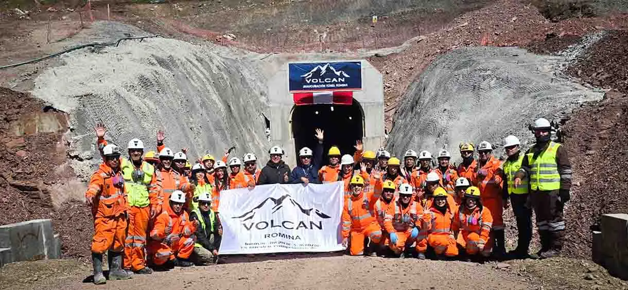 Volcan culmina túnel de integración de Romina y avanza hacia el inicio de una nueva operación minera